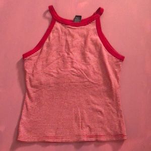 Vintage Gap Red Striped Halter